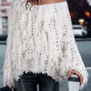 Fluffy knit sweater